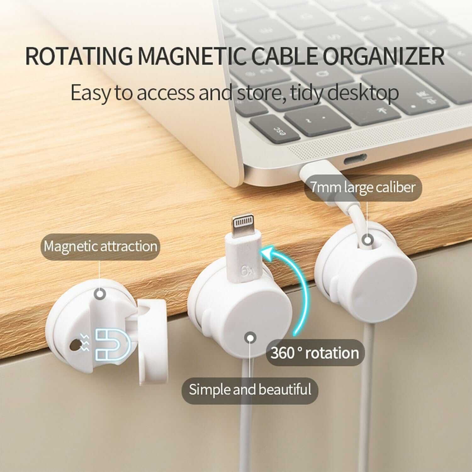 10 Stück Kabelhalter, 360° Drehbare Magnetische Kabelclips für 6,29€ statt 8,99€ 10 Stück Kabelhalter, 360° Drehbare Magnetische Kabelclips für 6,29€ statt 8,99€