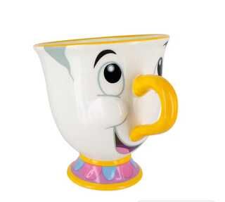 Die Schöne und das Biest Chip Tasse   Offiziell lizenziert, handbemalt, 220ml [Prime]