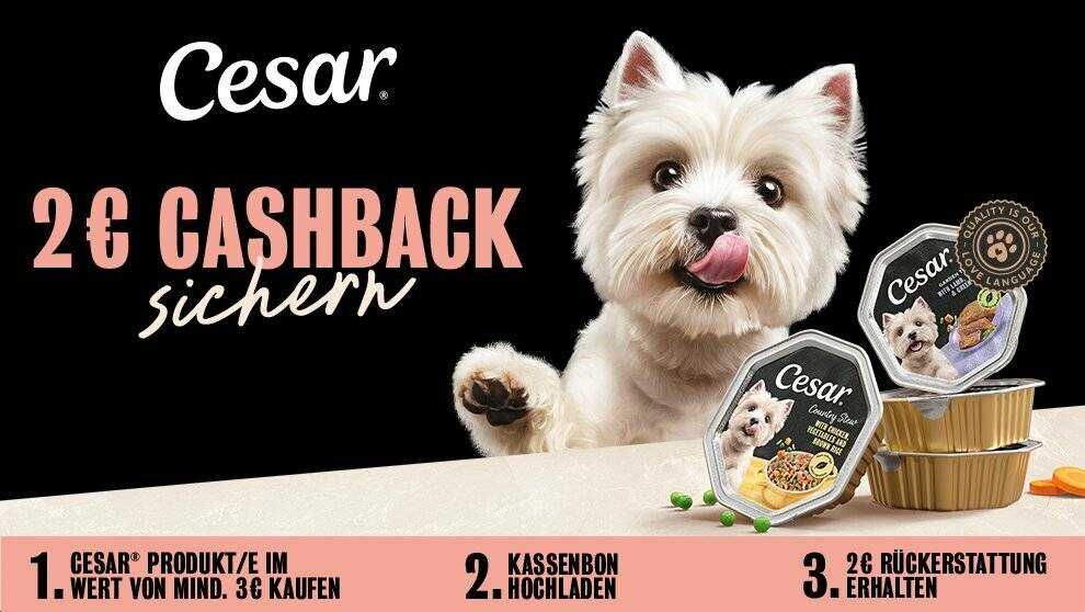 2€ Cashback bei CESAR® 2€ Cashback bei CESAR®