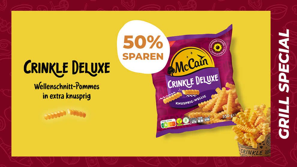 50% Cashback McCain Crinkle Deluxe