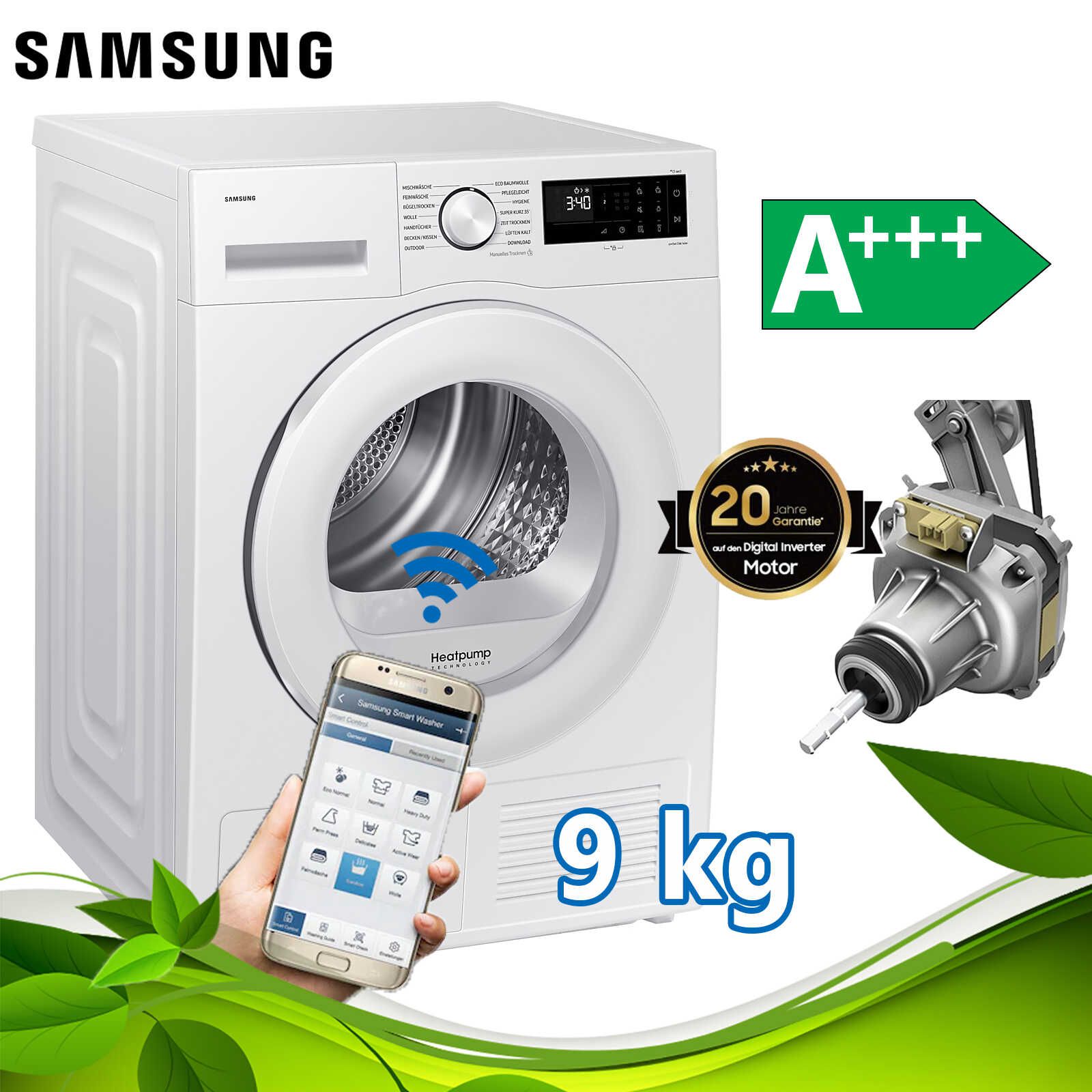 Samsung Wärmepumpentrockner 9kg A+++ mit Inverter Motor Hygiene APP Steuerung  469€ statt  549€