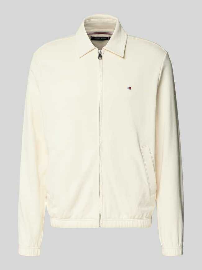 Tommy Hilfiger Regular Fit Sweatjacke aus reiner Baumwolle in offwhite / Größe XXL Tommy Hilfiger Regular Fit Sweatjacke aus reiner Baumwolle in offwhite / Größe XXL