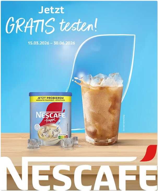 [GzG ab 15.03.] NESCAFÉ frappé ᵀʸᵖEiskaffee Gratis Testen