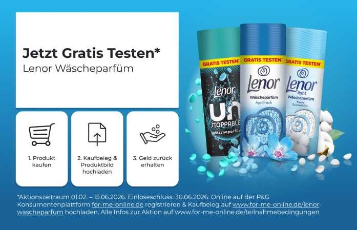 Lenor Wäscheparfüm gratis testen