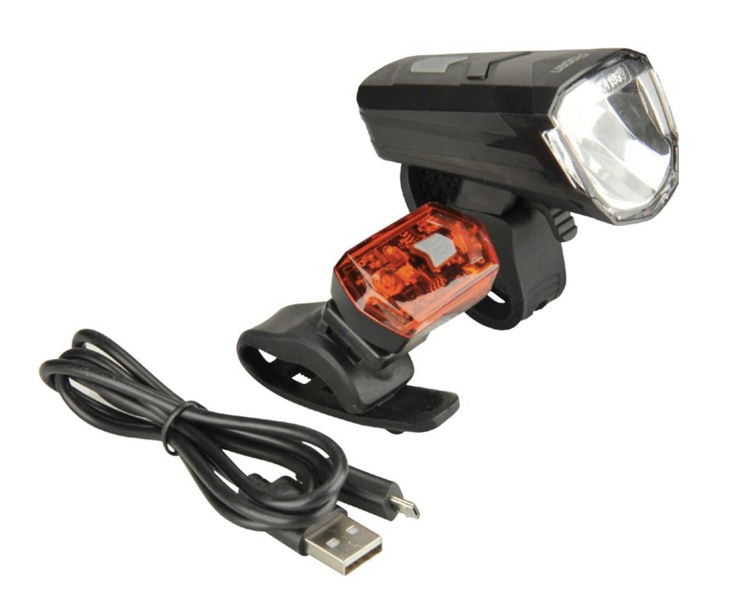 Fischer Fahrrad Beleuchtungs Set 30/15 Lux Front  und Rückleuchte für 7,77€ statt 34,98€