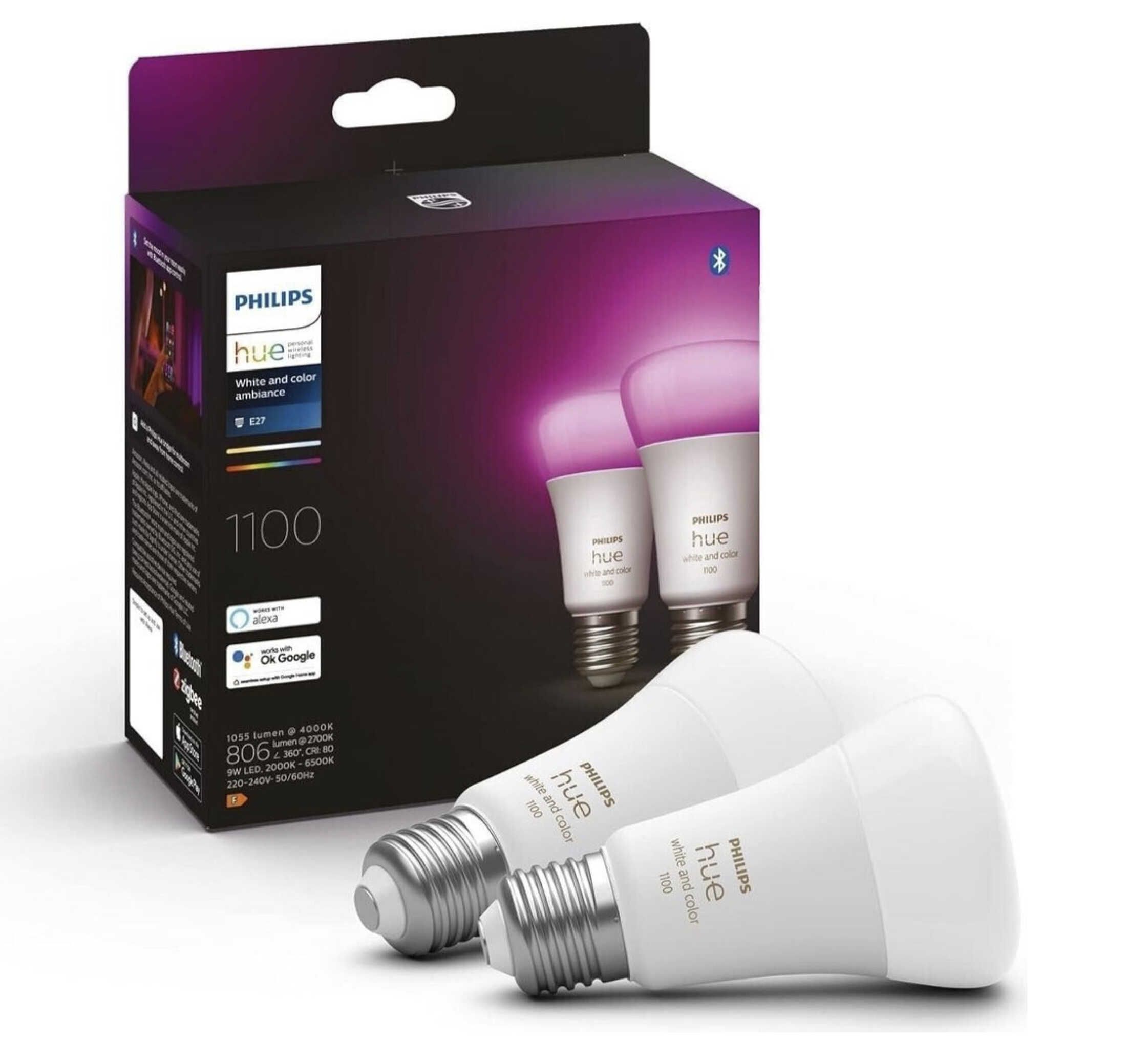 2x Philips Hue White & Color Ambiance E27 für 62,80€ statt 68,95€