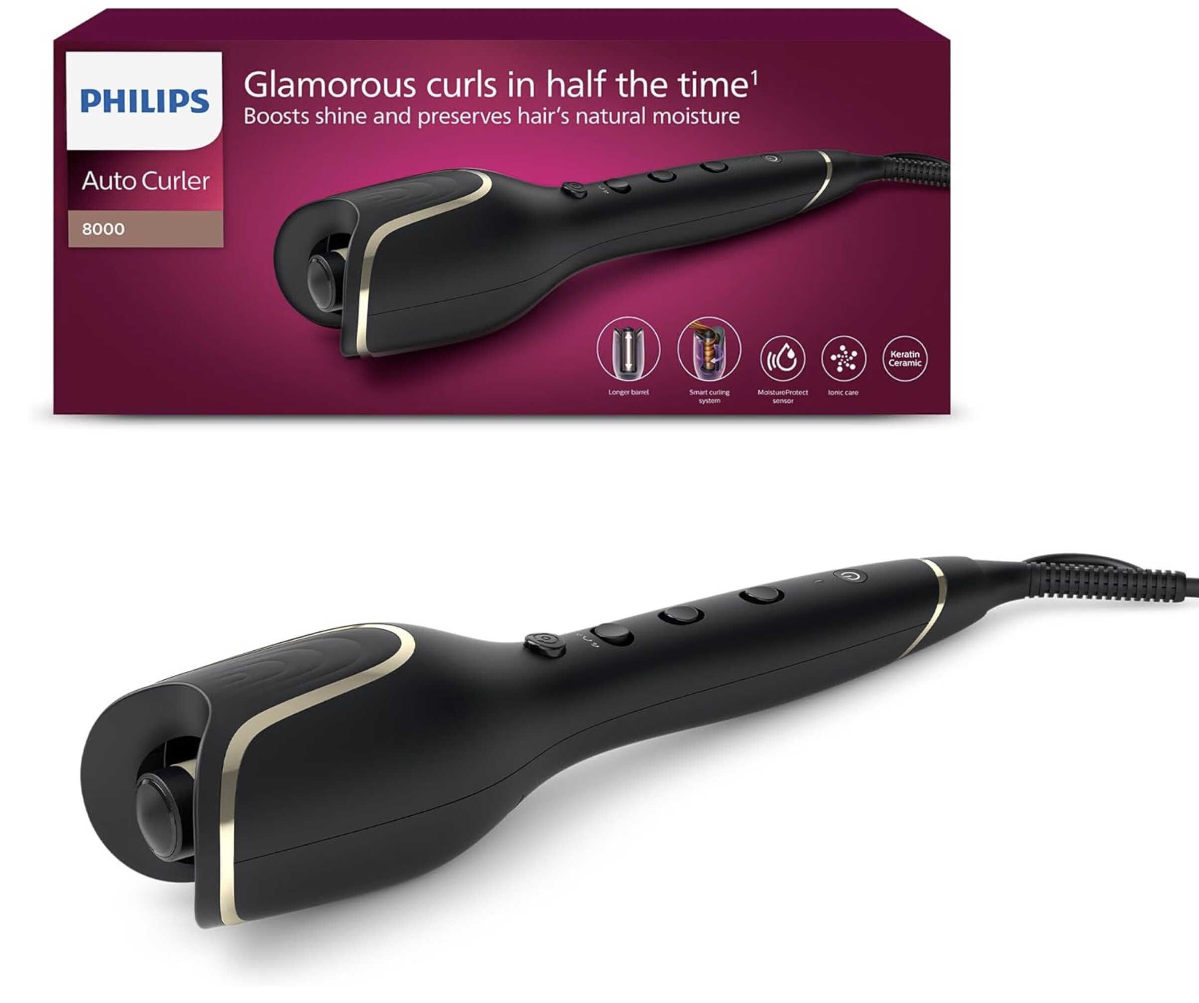 Philips StyleCare Prestige BHB876/00 automatischer Lockenstab für 84,03€ statt 94,17€