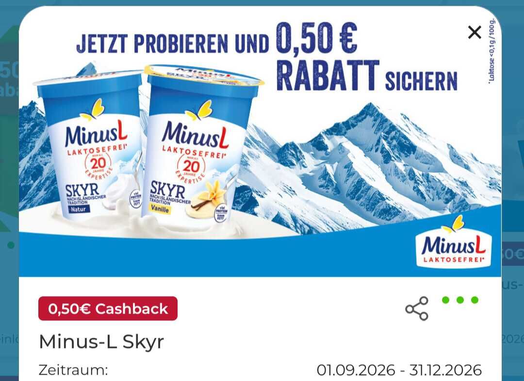 0,50€ Cashback Minus-L Skyr 0,50€ Cashback Minus L Skyr