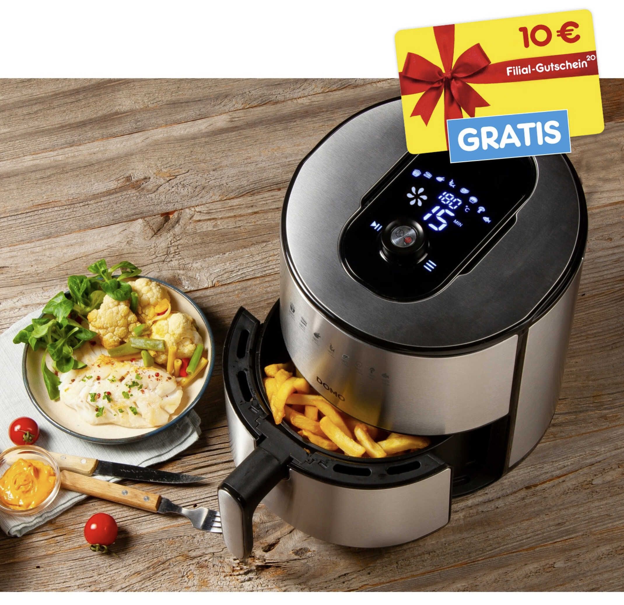 Domo DO530FR Heißluft Fritteuse 4 L für 30,94€ statt 93,48€ + 10€ Filial Gutschein