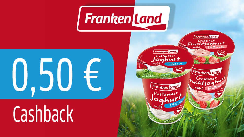 0,50€ Cashback Frankenland Natur  & Fruchtjoghurts