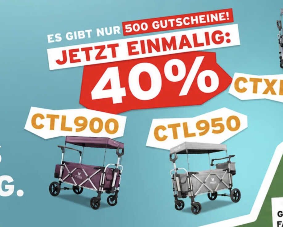 40% Rabatt auf FUXTEC Bollerwagen FX CTL950, FX CTL900 und FX CTXL900