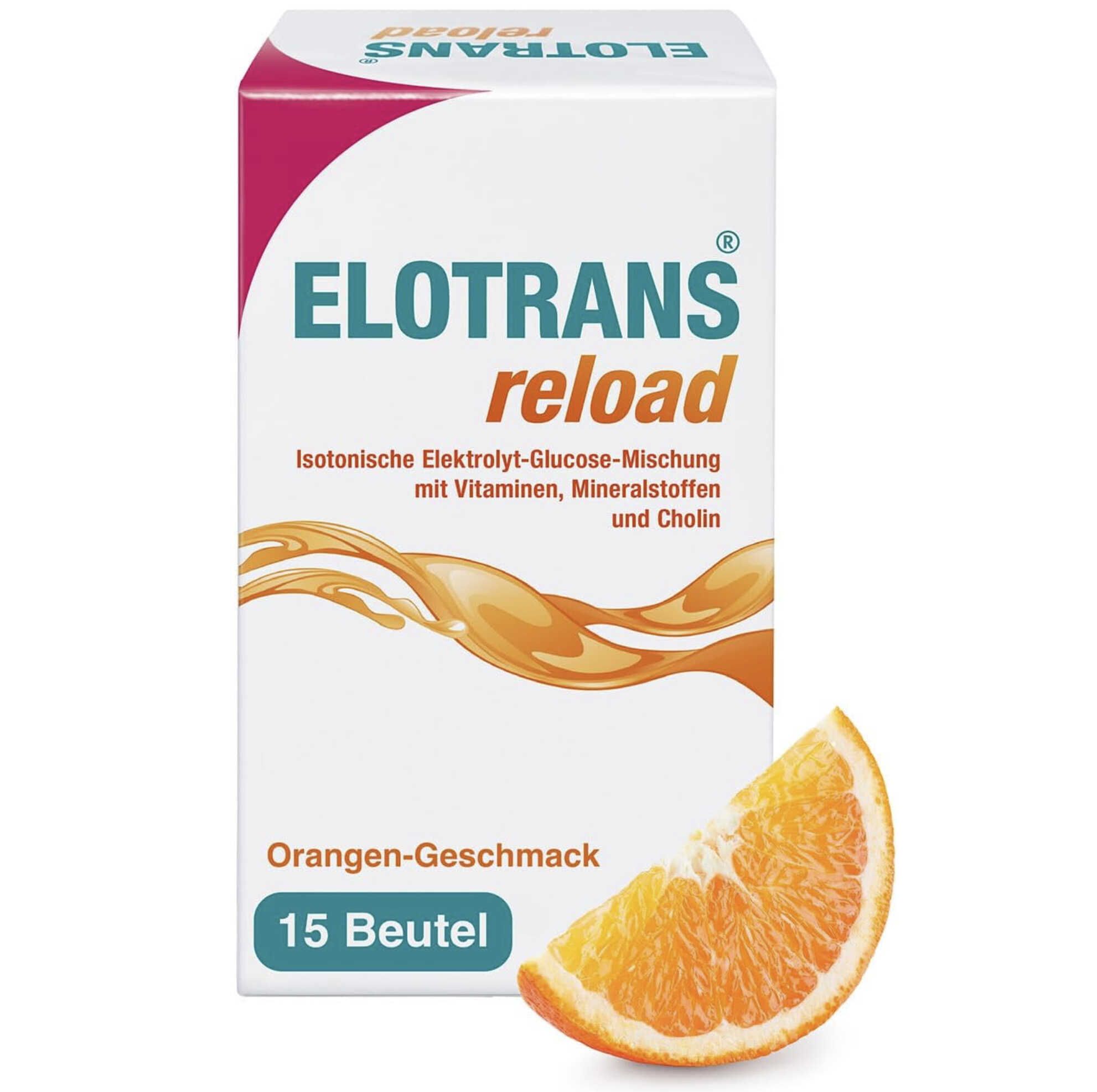 15er Pack ELOTRANS reload Orange Isotonisches Elektrolyte Pulver für 7,99€ statt 8,90€ 15er Pack ELOTRANS reload Orange Isotonisches Elektrolyte Pulver für 7,99€ statt 8,90€