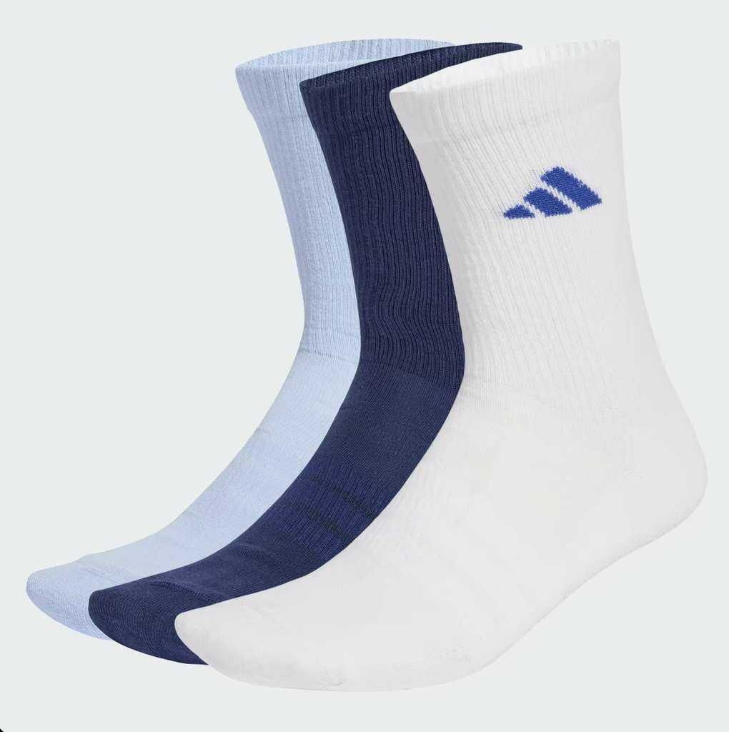 ADIDAS 3er Pack Sport Socken | halbhoch | gepolstert | blau/weiß | Gr. 37   45 (Click & Collect sonst zzgl. VSK)