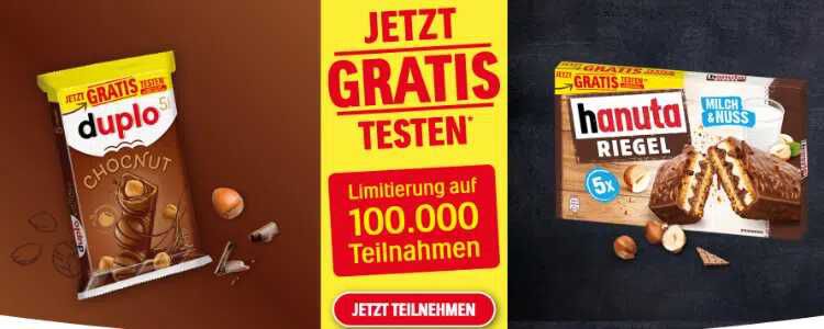 hanuta Riegel und/oder duplo Chocnut
