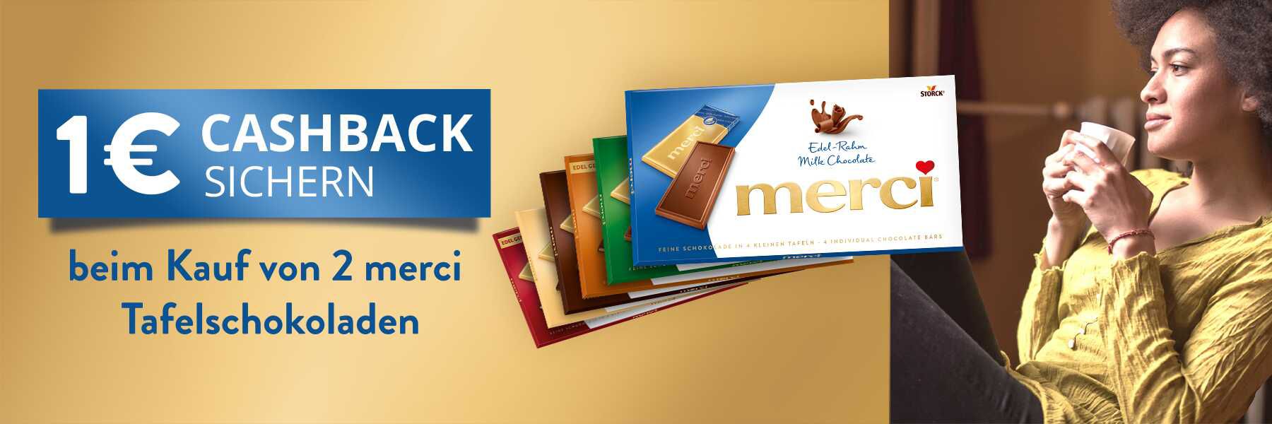 merci Tafelschokolade (1€ Cashback)