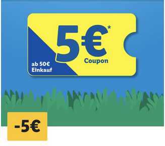[Lidl Plus App] 5€ Coupon ab 50€ Einkauf
