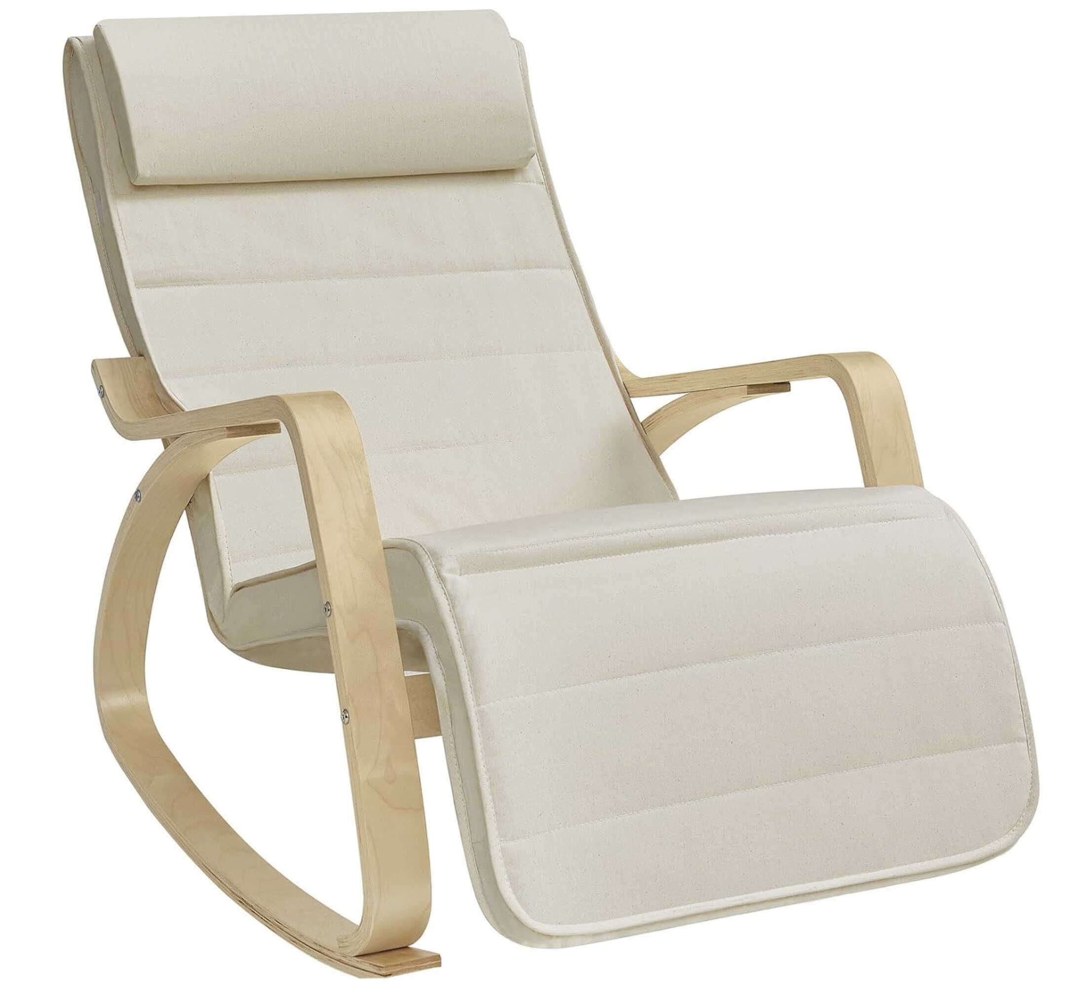 SONGMICS Schaukelstuhl mit Armlehnen aus Birkenholz für 46,42€ statt 76,49€ SONGMICS Schaukelstuhl mit Armlehnen aus Birkenholz für 46,42€ statt 76,49€