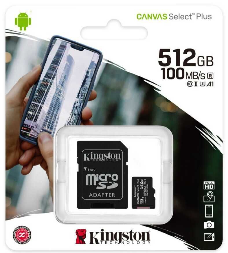 Kingston 512GB microSDXC Canvas Select Plus 52,65€ statt 81,98€