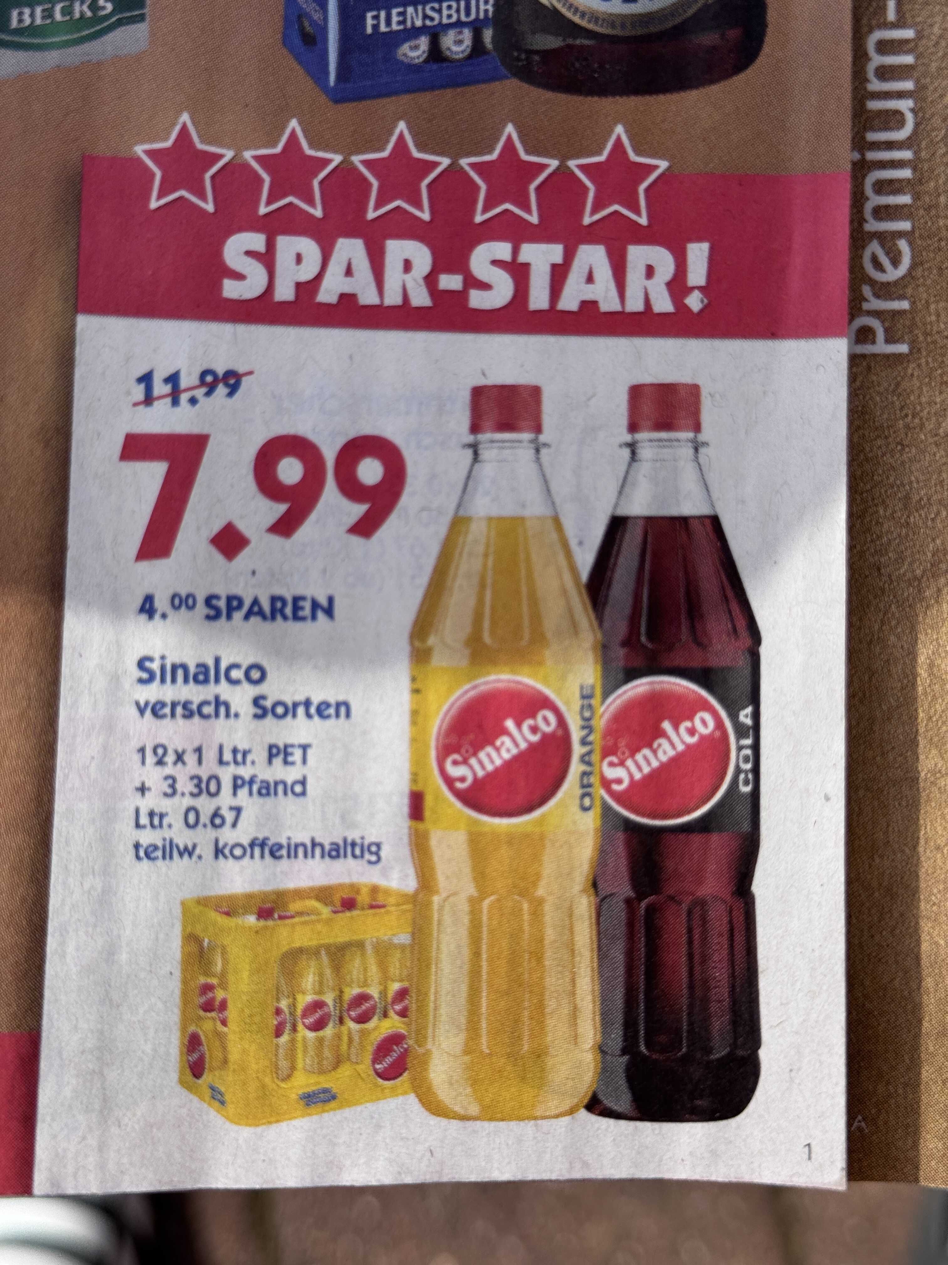 Sinalco Kiste 7,99 anstatt 11,99€ bei Holab Sinalco Kiste 7,99 anstatt 11,99€ bei Holab