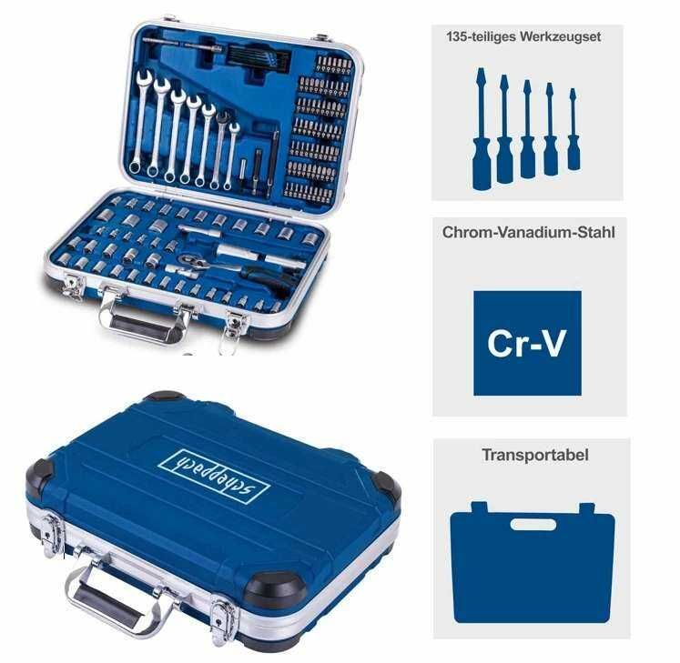 [eBay] Scheppach TB170 Werkzeugkoffer (135 teilig) für 39,99 € inkl. Versand