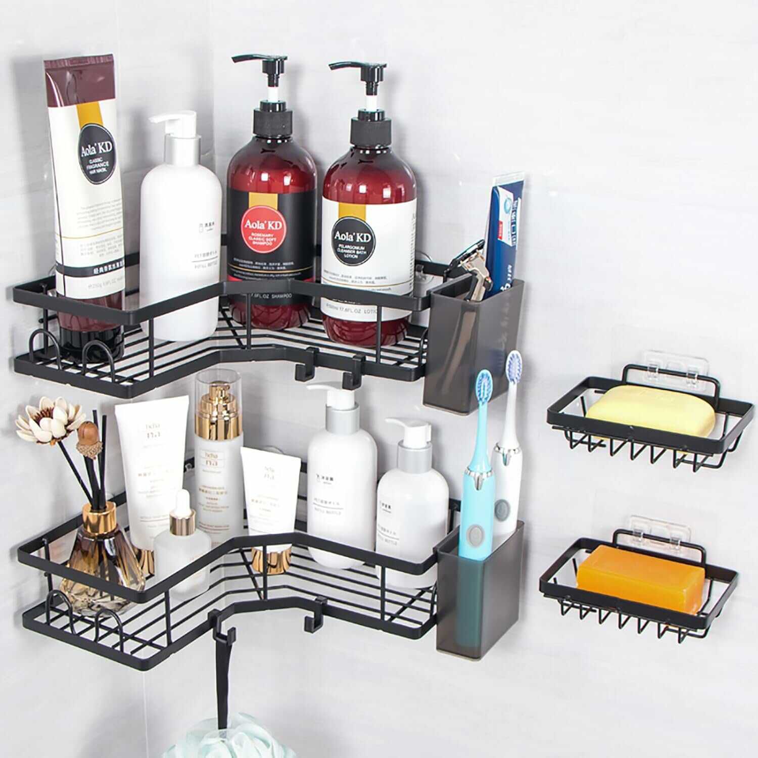 Duschablage Ohne Bohren ( 6 Teiliges Set ) 12,97€ statt 25,95€