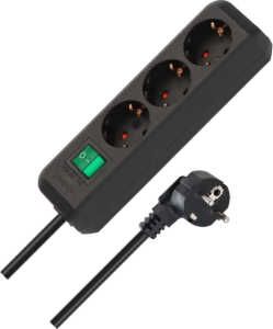 Brennenstuhl Eco Line Steckdosenleiste 3 Fach, schwarz für 4€ statt 8,16€