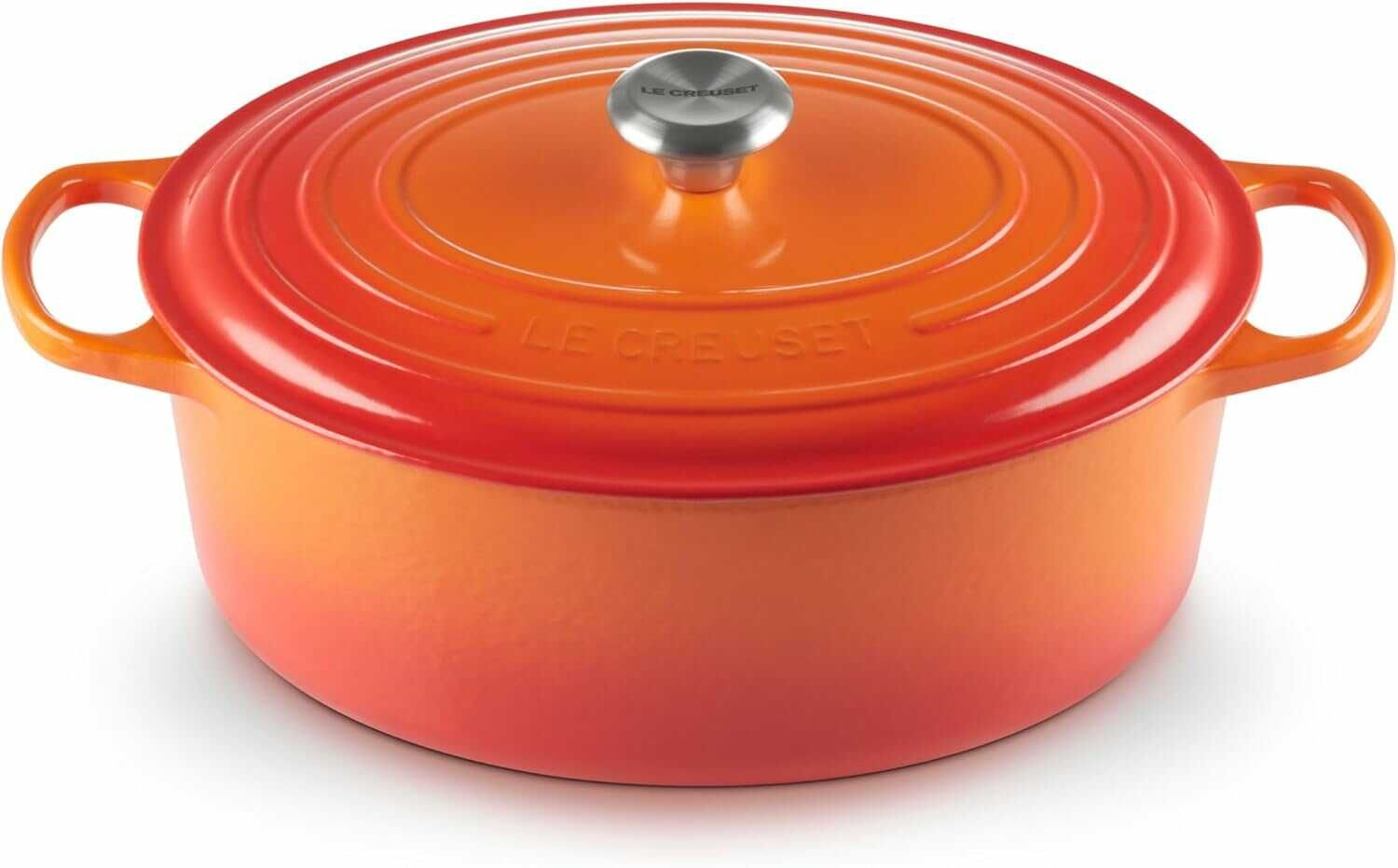 Le Creuset Signature Gusseisen Bräter mit Deckel, Ø 33 cm, Oval, ofenrot 275,36€ statt 313,64€