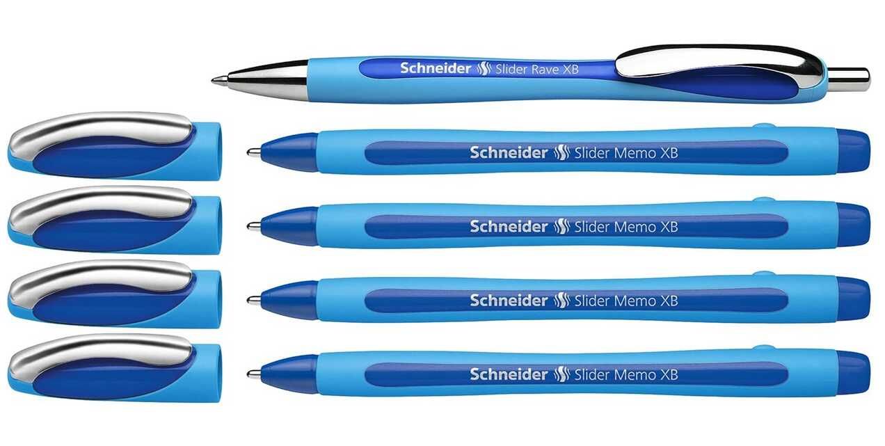[Prime] Schneider Slider Memo XB und Slider Rave XB Kugelschreiber 4+1   6,49€ statt 9,88€