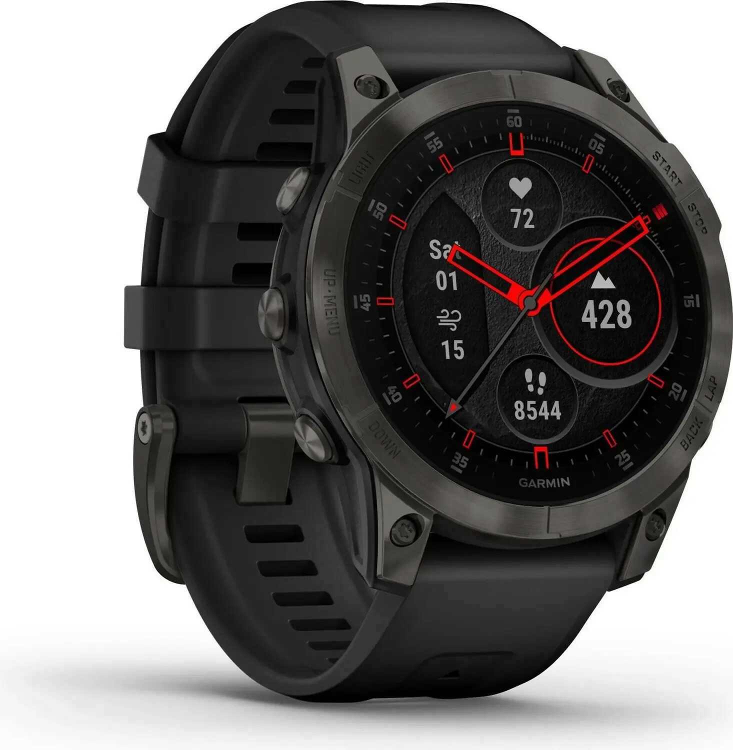 Garmin Epix Gen 2 Sapphire Black Titanium Smartwatch 47 mm Schwarz   Retourenware 461,76€ statt 634,30€