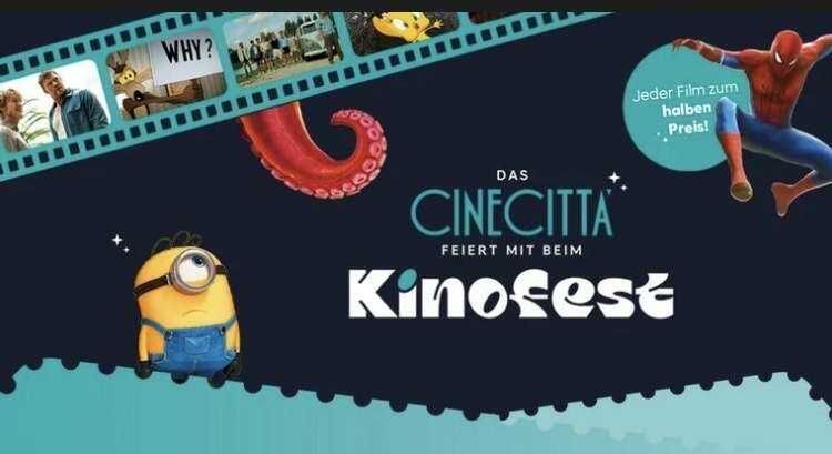 [Nürnberg] Cinecitta   jeder Film zum halben Preis am 12./13.09