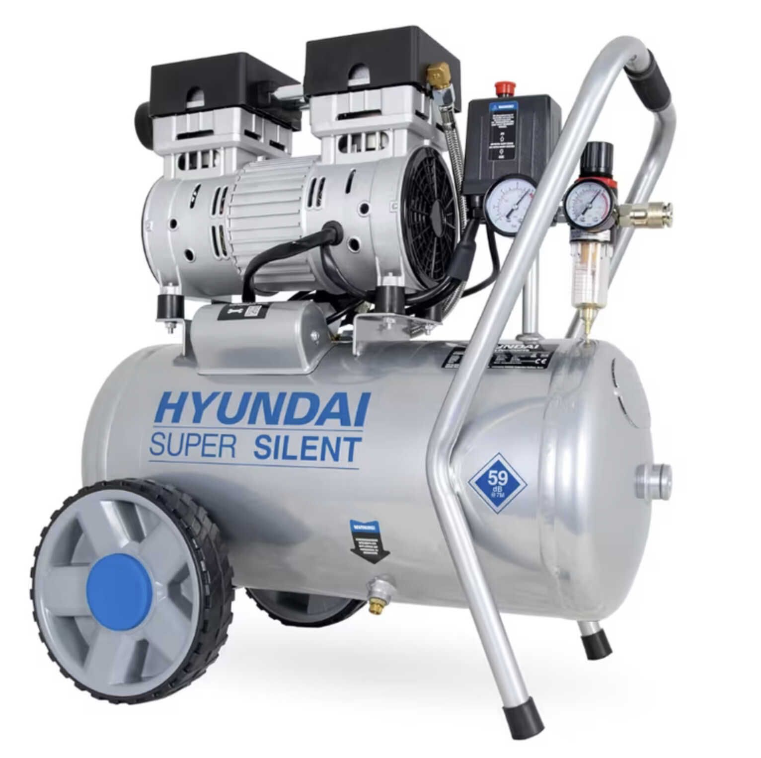 HYUNDAI Silent Kompressor SAC55752 mit 24L, 8 bar für 143,65€ statt 169€