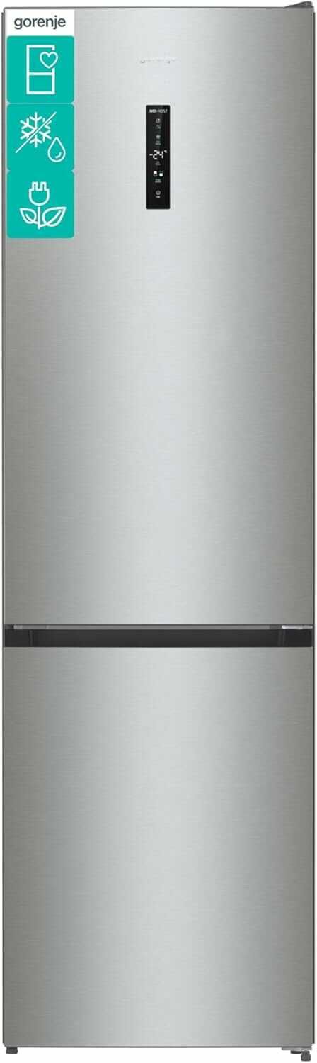 Gorenje NRK620CA2XL4 Freistehender Kühl Gefrierkombination, 331 L Gesamtkapazität, No Frost, Super Cool & Fast Freeze, Silber 369€ statt 538€