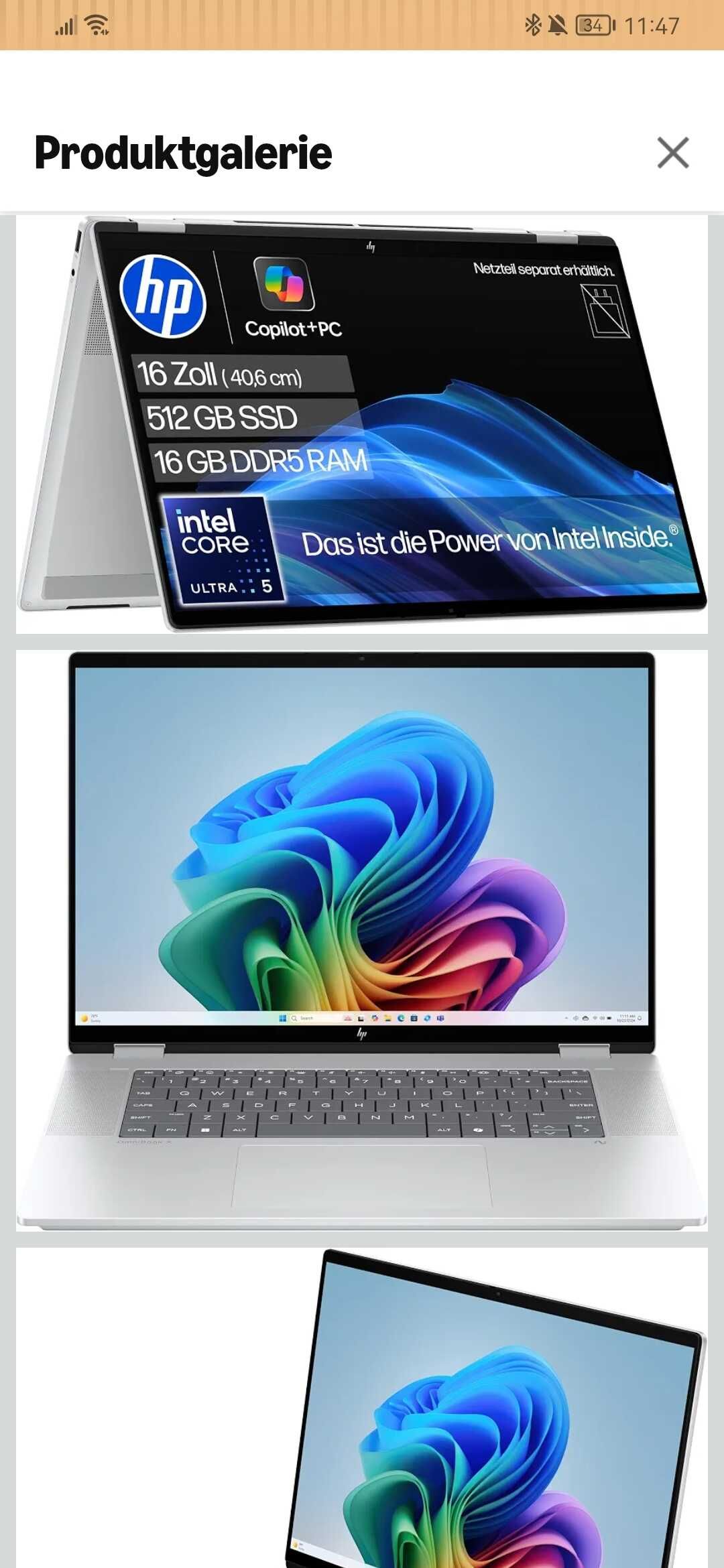 HP OmniBook X Flip Laptop, 16 HP OmniBook X Flip Laptop, 16 2K, Intel Core Ultra 5, 16GB RAM, 512GB SSD