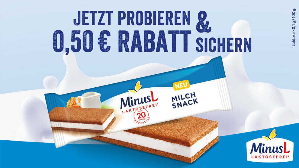 0,50€ Cashback Minus L Milch Snack