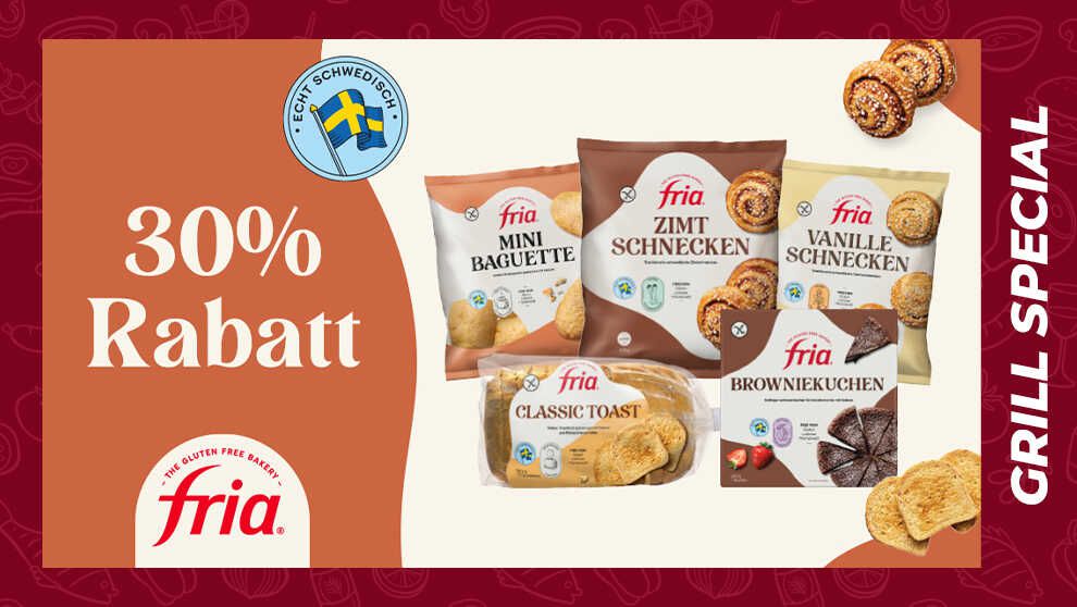 30% Cashback auf Fria Sortiment