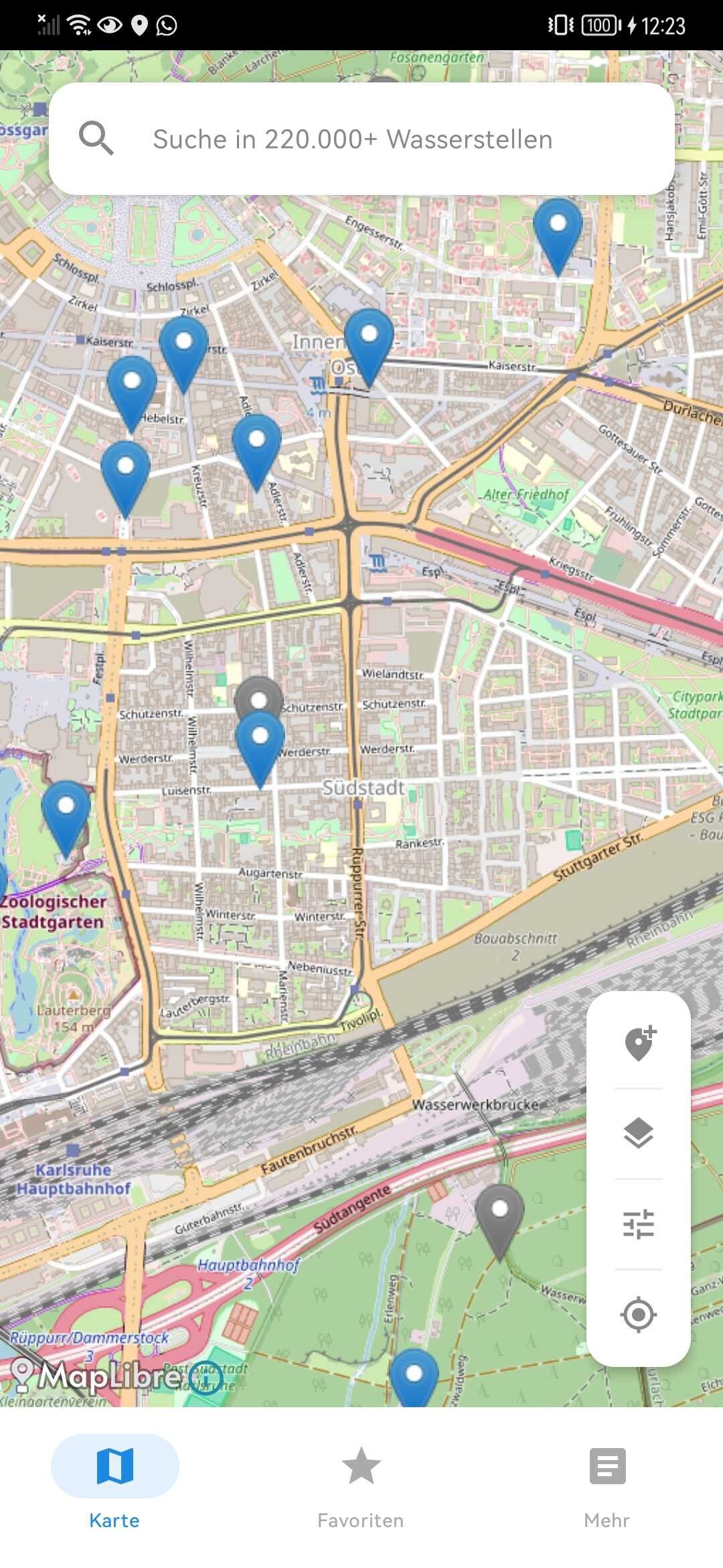 Watrify: Karte mit kostenlosen Trinkwasserbrunnen in Europa [Web/iOS/Android]