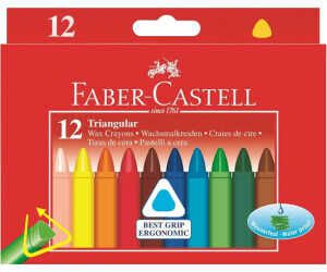FABER CASTELL 120010   Dreikant Wachsmalstifte, 12er Etui für 3,39€ PVG 5,80€ 