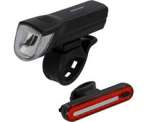 Fischer Fahrrad Beleuchtungsset Front  und Rückleuchte IP44 Bremslicht mit Akku für 12,99€ PVG 19,99€