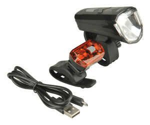 Fischer Fahrrad Beleuchtungs Set 30/15 Lux Front  und Rückleuchte IP44 85344 für 9,99€ PVG 14,99€