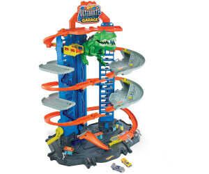 Hot Wheels Garage, Hot Wheels Parkgarage inkl. 2 Spielzeugautos, mit mehrstöckiger Autorennbahn für 131,95€  PVG 154,99€