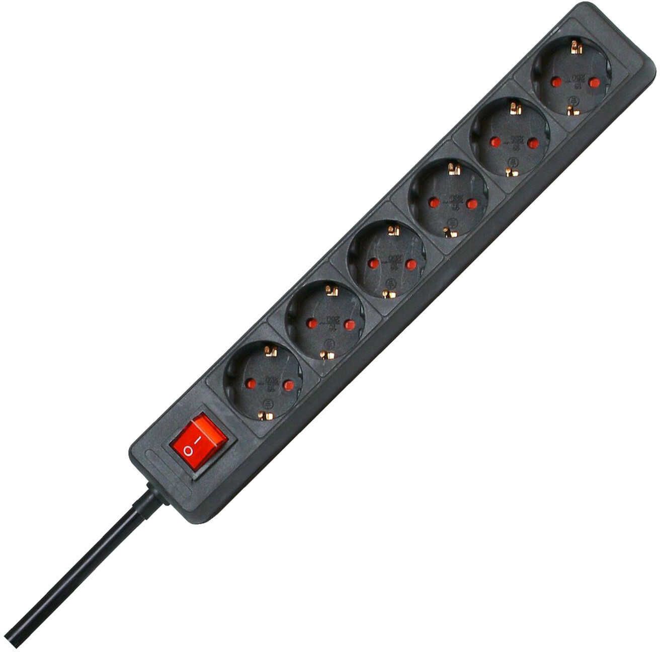Kopp 120915006 6 fach Steckdosenleiste mit beleuchtetem Schalter Standard, schwarz 1 Stück für 7,99€ PVG 12,31€