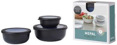 Mepal Cirqula Vorratsdosen Set flach, 3 teilig, schwarz für 15,50€ statt 19,99€