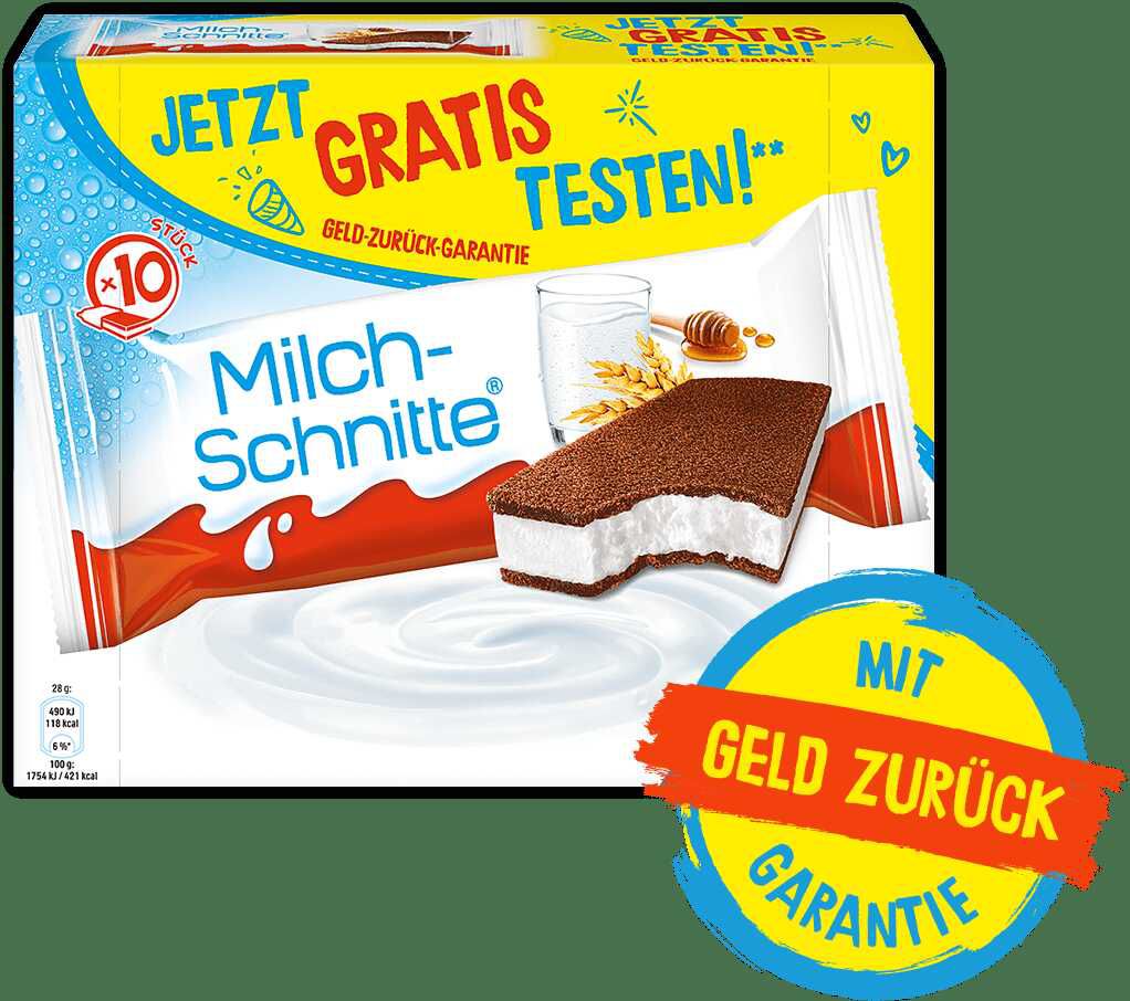 Milchschnitte gratis testen Aktionszeitraum: 14.07. – 31.10.2025