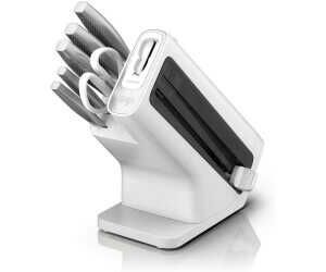 Ninja StaySharp Rostfreier Messerblock mit integriertem Schleifer 6 teiliges Set   weiß K62006EUWH für 79,99€ PVG 114,90€