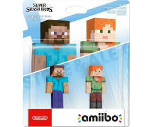 Nintendo AMIIBO: Super Smash Bros. Collection   Steve/Alex (Minecraft)   No. 89 (Double Pack) (Multi) für 13,59€ PVG 23,49€