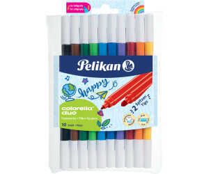 Pelikan, 10 Fasermaler Colorella Duo (1, 10 Farben Etui) Strichstärke: 1,0 mm   2,0 m für 3,99€ PVG 6,70€