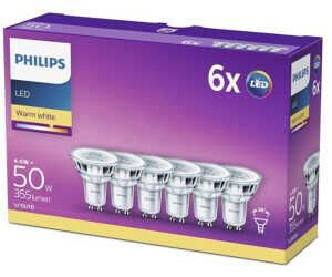 Philips LED Classic GU10 Lampe, 50 W, Reflektor, warmweiß, 6er Pack für 9,99€ PVG 18,89€