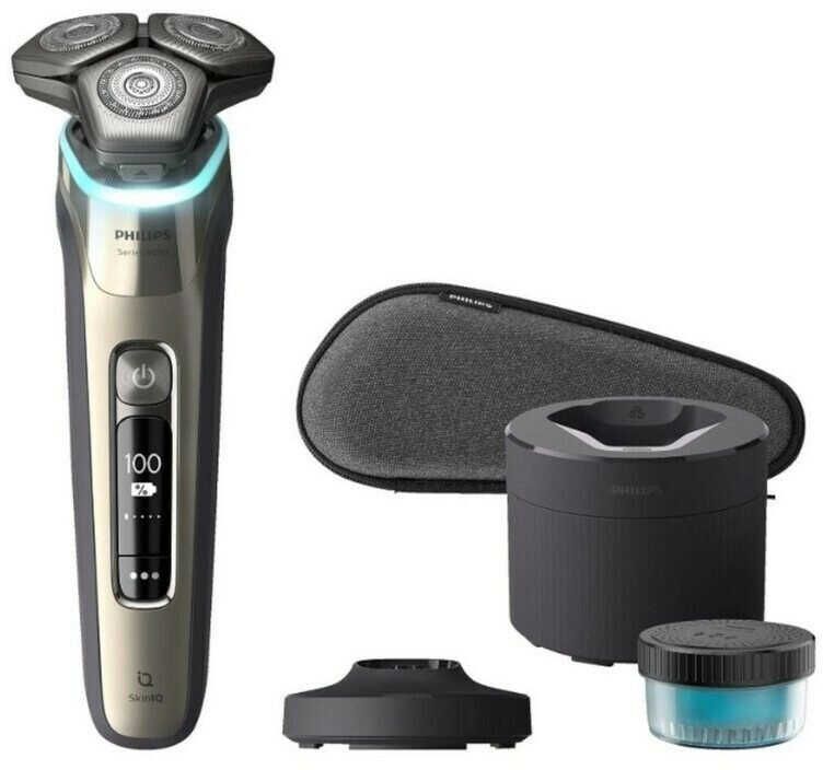 Philips S9983/55 Shaver Series 9000 elektrischer Nass  und Trockenrasierer mit SkinIQ