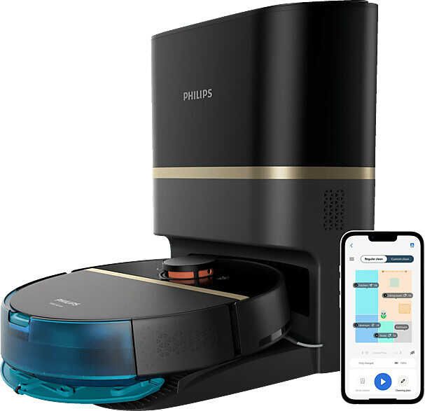 Philips HomeRun 7000 Series Aqua Saug Wischroboter | Schwarz