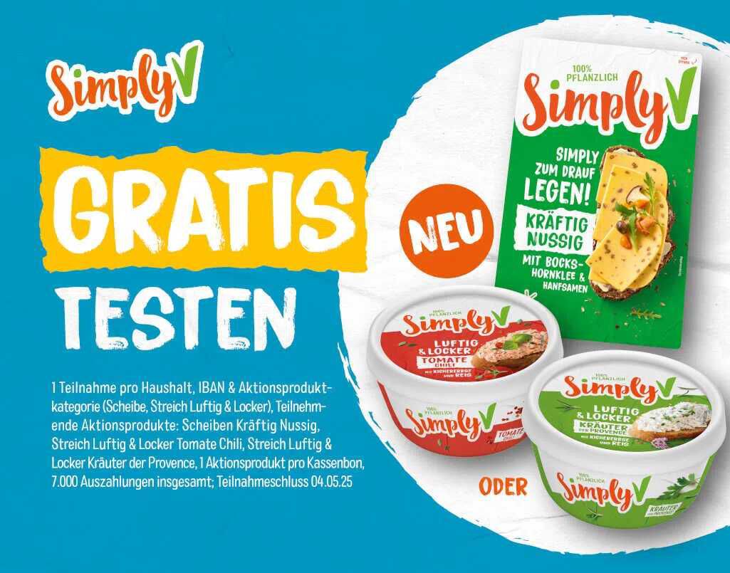 Simply V gratis testen / Cashback